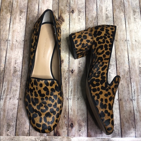 leopard calf hair loafers